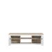 TV-Schrank >ELARA< in Weiss Matt/ Bianco Eiche - 161,4x54,1x42,2 (BxHxT)