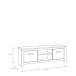 TV-Schrank >ELARA< in Weiss Matt/ Bianco Eiche - 161,4x54,1x42,2 (BxHxT)