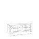 TV-Schrank >ELARA< in Weiss Matt/ Bianco Eiche - 161,4x54,1x42,2 (BxHxT)