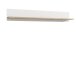 Wandregal >ELARA< in Weiss Matt/Bianco Eiche  - 160x25,6x21,9cm (BxHxT)
