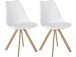 Esszimmerstuhl 2er-Set >Kjellaug< in Weiß, Kunststoff - 50x82x55cm (B/H/T)