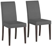 Esszimmerstuhl 2er-Set >Lillemor< in Braun, PU -...
