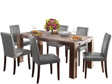Esszimmerstuhl 2er-Set >Lillemor< in Braun, PU - 43x94x57cm (B/H/T)