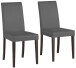 Esszimmerstuhl 2er-Set >Lillemor< in Braun, PU - 43x94x57cm (B/H/T)