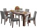 Esszimmerstuhl 2er-Set >Lillemor< in Braun, PU - 43x94x57cm (B/H/T)