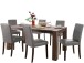Esszimmerstuhl 2er-Set >Lillemor< in Braun, PU - 43x94x57cm (B/H/T)