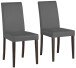 Esszimmerstuhl 2er-Set >Lillemor< in Braun, PU - 43x94x57cm (B/H/T)