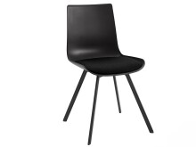 Esszimmerstuhl 2er-Set >Lavrans< in Schwarz, Kunststoff/Webstoff - 46x85x53cm (B/H/T)