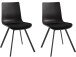Esszimmerstuhl 2er-Set >Lavrans< in Schwarz, Kunststoff/Webstoff - 46x85x53cm (B/H/T)