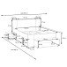 Stauraumbett >Bob< in Betonoptik Lichtgrau / Weiss  - 203,6x86x143,4cm (BxHxT)