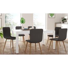 Küchentisch >Egil< in Weiß, MDF - 160x75x90cm (BxHxT)