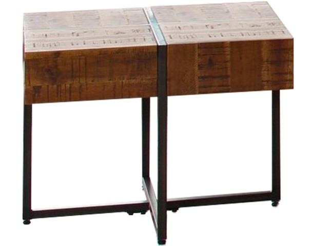 Beistelltisch >Oddlaug< in Braun, Akazie - 60x45x60cm (BxHxT)