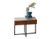 Beistelltisch >Oddlaug< in Braun, Akazie - 60x45x60cm (BxHxT)