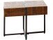 Beistelltisch >Oddlaug< in Braun, Akazie - 60x45x60cm (BxHxT)