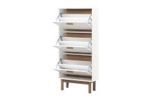Schuhschrank >Orvar< in Weiß - 58x131x25cm (BxHxT)