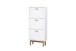 Schuhschrank >Orvar< in Weiß - 58x131x25cm (BxHxT)