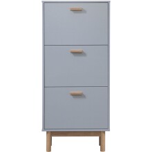 Schuhschrank >Orvar< in Grau - 58x131x25cm (BxHxT)