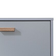Schuhschrank >Orvar< in Grau - 58x131x25cm (BxHxT)