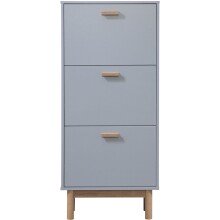 Schuhschrank >Orvar< in Grau - 58x131x25cm (BxHxT)