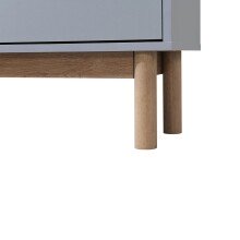 Schuhschrank >Orvar< in Grau - 58x131x25cm (BxHxT)