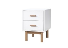 Nachtkommode >Orvar< in Weiß - 40x55x44cm...