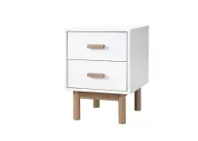 Nachtkommode >Orvar< in Weiß - 40x55x44cm...