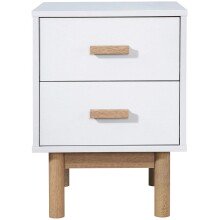 Nachtkommode >Orvar< in Weiß - 40x55x44cm (BxHxT)