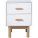 Nachtkommode >Orvar< in Weiß - 40x55x44cm (BxHxT)