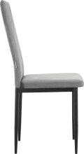 Esszimmerstuhl 2er-Set >Maia< in Grau, Samt/Metall - 42x98x53cm (B/H/T)