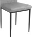 Esszimmerstuhl 2er-Set >Maia< in Grau, Samt/Metall - 42x98x53cm (B/H/T)