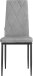 Esszimmerstuhl 2er-Set >Maia< in Grau, Samt/Metall - 42x98x53cm (B/H/T)