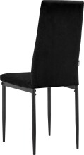 Esszimmerstuhl 2er-Set >Maia< in Schwarz, Samt/Metall - 42x98x53cm (B/H/T)