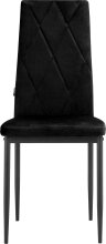 Esszimmerstuhl 2er-Set >Maia< in Schwarz, Samt/Metall - 42x98x53cm (B/H/T)