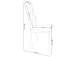 Esszimmerstuhl 2er-Set >Maia< in Schwarz, Samt/Metall - 42x98x53cm (B/H/T)