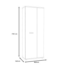 Schuhschrank >NET106< in Sonoma Eiche / Weiss  - 68,9x179,1x34,8cm (BxHxT)