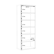 Schuhschrank >NET106< in Sonoma Eiche / Weiss  - 68,9x179,1x34,8cm (BxHxT)