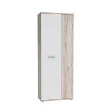 Schuhschrank >NET106< in Sandeiche / Weiss  - 68,9x179,1x34,8cm (BxHxT)