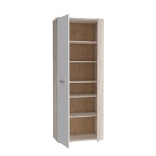 Schuhschrank >NET106< in Sandeiche / Weiss  - 68,9x179,1x34,8cm (BxHxT)