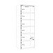 Schuhschrank >NET106< in Sandeiche / Weiss  - 68,9x179,1x34,8cm (BxHxT)