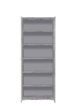 Schuhschrank >NET106< in Betonoptik Lichtgrau / Weiss - 68,9x179,1x34,8 (BxHxT)