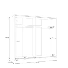 Kleiderschrank >Schach&Matt< in Artisan Eiche/ Weiss - 200,1x190,5x61,2 (BxHxT)