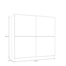 Kleiderschrank >Schach&Matt< in Artisan Eiche/ Weiss - 200,1x190,5x61,2 (BxHxT)