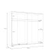 Kleiderschrank >Schach&Matt< in Artisan Eiche/ Weiss - 200,1x190,5x61,2 (BxHxT)