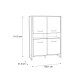 Wohnwand >HUD< in Stabeiche  - 284x196,9x52cm (BxHxT)