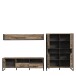 Wohnwand >HUD< in Stabeiche  - 284x196,9x52cm (BxHxT)