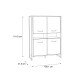 Wohnwand >HUD< in Stabeiche  - 284x196,9x52cm (BxHxT)