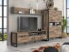 Wohnwand >HUD< in Stabeiche  - 284x196,9x52cm (BxHxT)