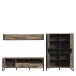 Wohnwand >HUD< in Stabeiche  - 284x196,9x52cm (BxHxT)