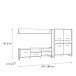 Wohnwand >HUD< in Stabeiche  - 284x196,9x52cm (BxHxT)