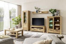 Couchtisch >SILIAS< in Wildeiche teilmassiv - 115x65x46 (BxHxT)